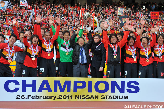名古屋は15年ぶり2度目の優勝を果たした【2011年 名古屋vs鹿島】