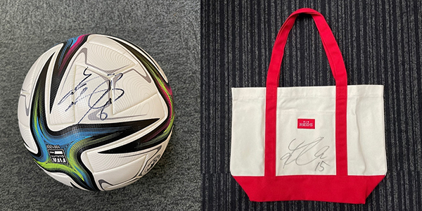 山中亮輔サイン入り公式試合球&明本考浩サイン入りバッグ
