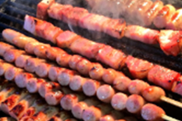 厚切りベーコン串