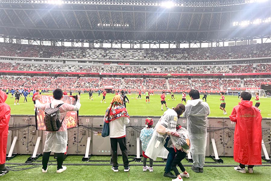 ウォームアップ見学