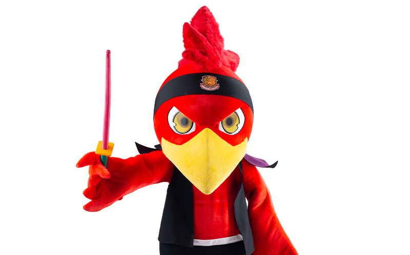 福島ユナイテッドFCのマスコット「福嶋火之助」