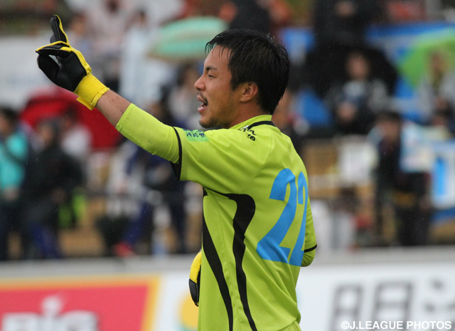 京都への期限付き移籍が決定したGK土井。（2014年11月2日撮影）