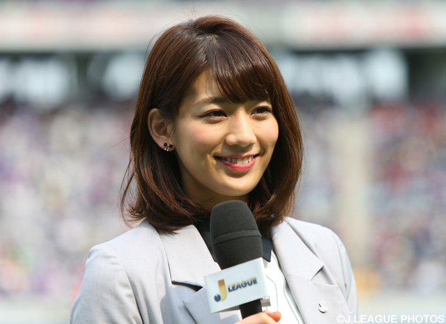 【磐田】Ｊリーグ女子マネ佐藤美希さんが11日の岡山戦に来場