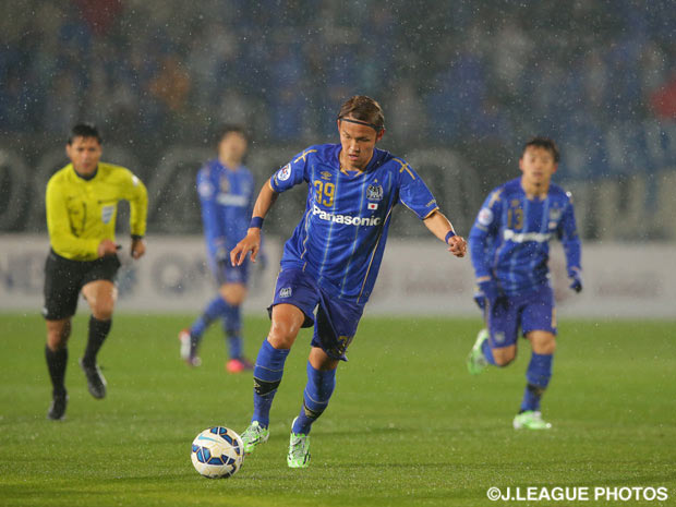 城南FC戦はＧ大阪のグループステージ突破をかけた大一番。（2015年3月18日撮影）