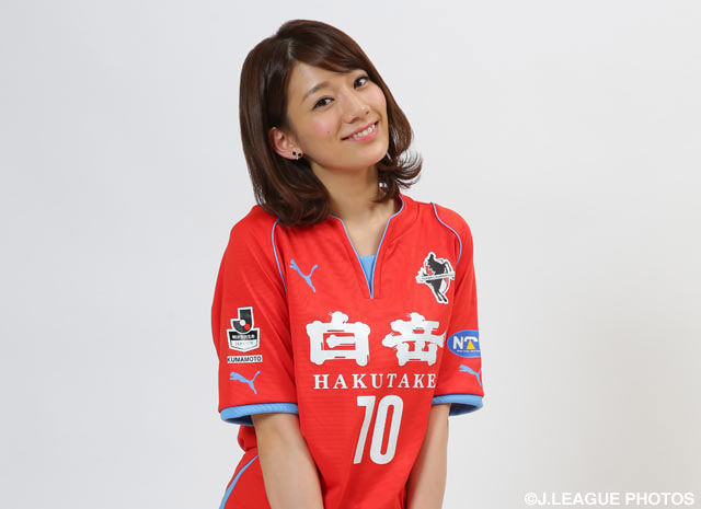 【熊本】Ｊリーグ女子マネ佐藤　美希さんが6月6日の長崎戦に来場