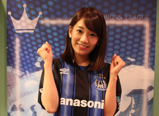 ACLのハイライト番組に出演するＪリーグ女子マネージャーの佐藤美希さん