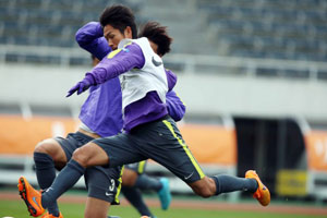 紅白戦などで精力的に汗を流した。（写真提供：紫熊倶楽部）