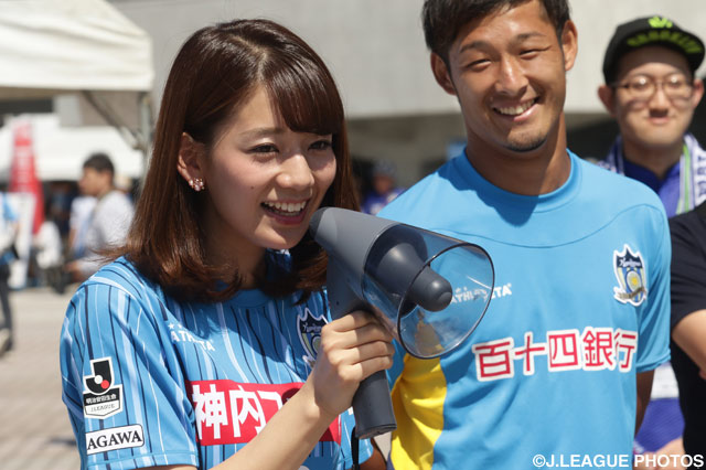 5/28 水戸戦 サトミキがピカスタに来場！【讃岐】