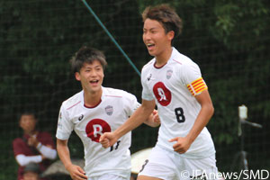 この日2得点を挙げた神戸の野田 樹（#8）