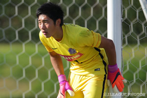 広島の守護神大迫は、PK戦までもつれ込んだ準々決勝で見事なストップを見せて勝利の立役者に