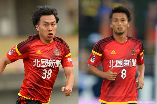 MF中美とMF山藤が負傷【金沢】