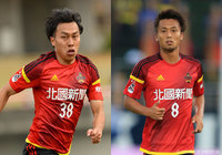 MF中美とMF山藤が負傷【金沢】