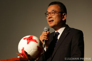 村井チェアマンは、成功するプロ選手に必要なメンタル面の重要性を説いた
