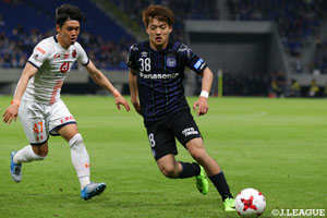 公式戦3試合連続となるゴールを決めているG大阪の堂安。5月も更なる活躍を見せることができるか!?