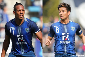 前節2ゴールを決めたウェリントンと松田。今節も攻撃陣の爆発なるか!?