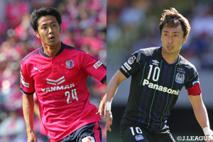 柏と共に好調を維持しているのは大阪の2クラブ。山村(左)や倉田(右)がチームをけん引している