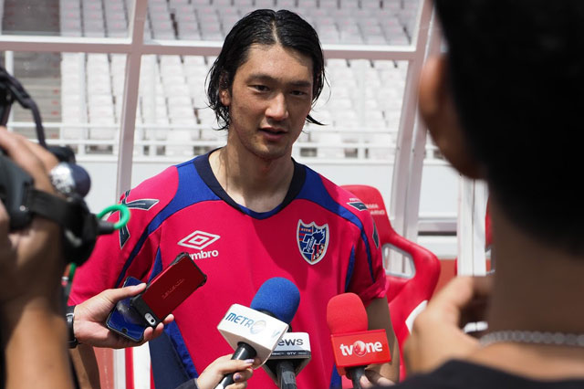 「僕たちはサッカーで、フェアプレーの中で、良い試合が出来ればと思います」と公開練習終了後にコメントした髙萩選手