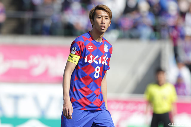 MF新井が全治4週間の負傷【甲府】