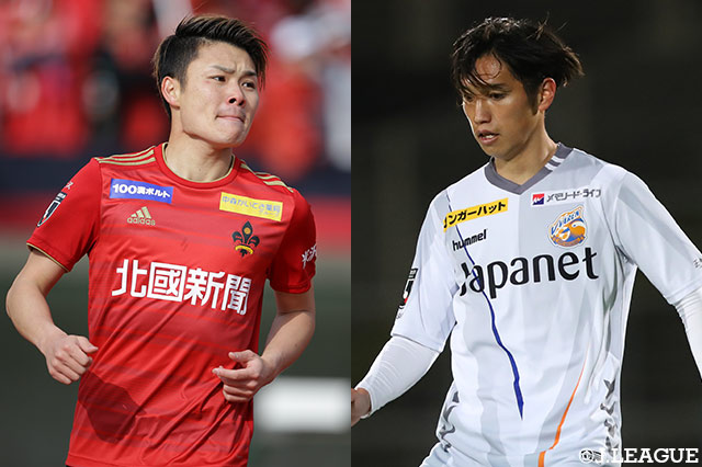 好調の大石 竜平(金沢)、ここ5試合で4得点を記録する呉屋 大翔(長崎)が注目選手となる