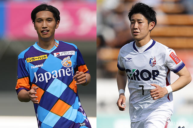 4試合連続ゴール中の呉屋 大翔（長崎）と前節、移籍後初ゴールを挙げた中野 誠也（岡山）が注目選手となる