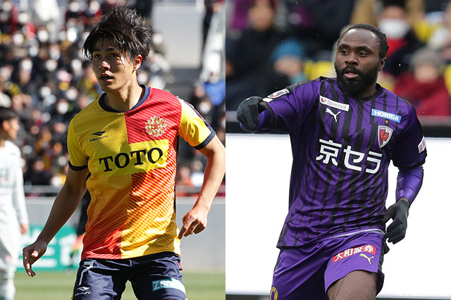 共に好調を維持する佐藤 亮(北九州)とピーター ウタカ(京都)に注目が集まる