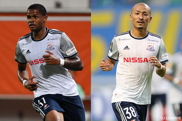 ジュニオール サントス（左）、前田 大然と今夏に加入した新戦力がともに結果を出した横浜FM。勢いに乗る彼らが今節もカギを握りそうだ