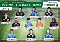 ファン・サポーターが選ぶベストイレブンが決定！【Ｊ２】