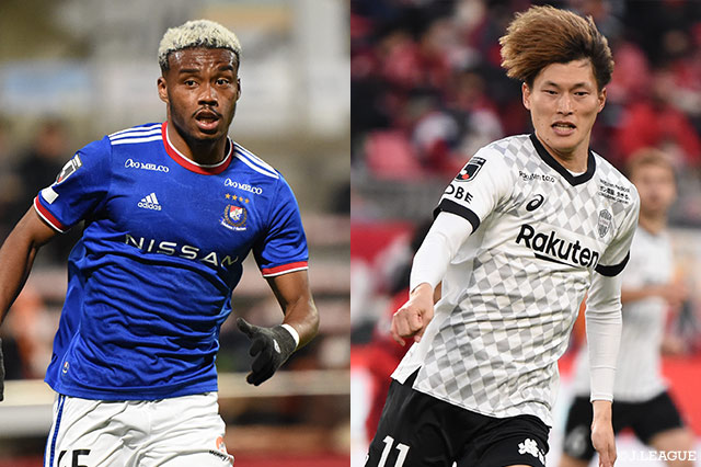 横浜FMvs神戸は、得点を量産するオナイウ 阿道(左)と古橋 亨梧の対決にも注目だ
