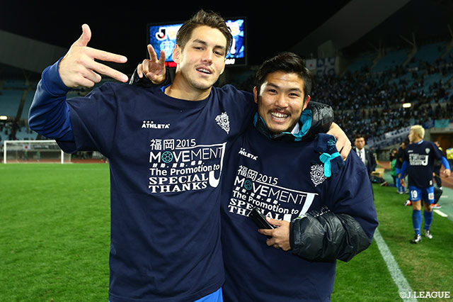 2014年から15年にかけて所属した2年間では、リーグ戦76試合に出場し14ゴールをマークした