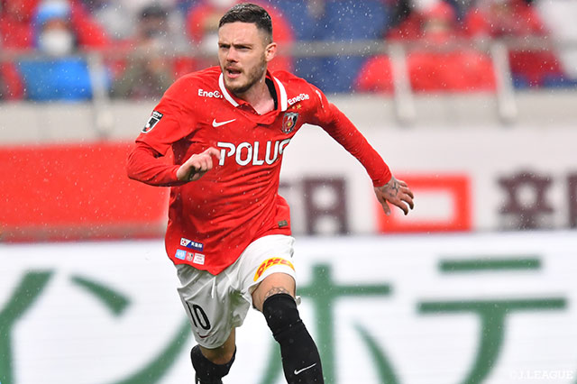 前節、初出場でいきなり結果を出したダヴィド モーベルグ（浦和）に注目が集まる