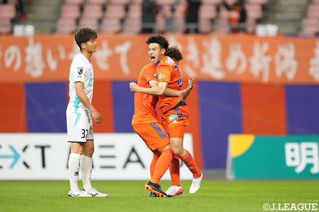 加入後初ゴールを決めた松田 詠太郎(新潟)が、今節も輝きを放てるか