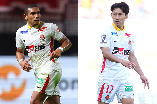 4連勝の名古屋は、3戦連発中のマテウス カストロ（左）に加え、日本代表でも存在感を放った森下 龍矢のパフォーマンスに注目だ