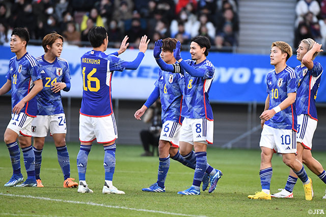 日本がゴールラッシュで2024年白星スタート！連勝を歴代最多の9に伸ばす【サマリー：TOYO TIRES CUP 2024 日本vsタイ】