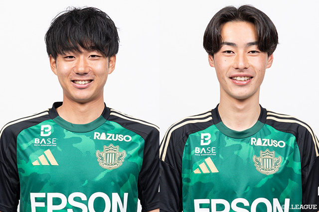 松本は2日、MF稲福 卓とMF前田 陸王の契約満了を発表しました