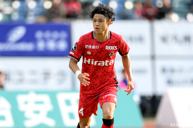 袴田は今季、ロアッソ熊本に期限付き移籍し、明治安田Ｊ２リーグで38試合・1得点の成績でした