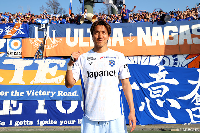 90+3分に決勝ゴールをマークした山﨑 凌吾（長崎）