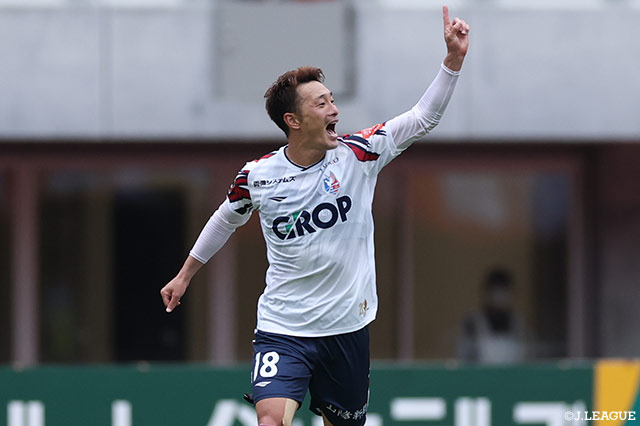 2連勝の岡山は、終了間際に起死回生の決勝点をマークした田上 大地が今節も攻守両面でカギを握りそうだ