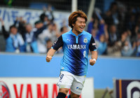 【２０１４Ｊ１昇格プレーオフ　準決勝　磐田vs山形】同点弾を挙げた山崎（磐田）（3/5）