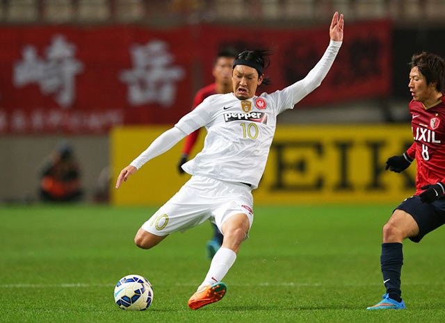 【ＡＣＬ２０１５ GS MD1 鹿島vsＷＳＷ】86分に決勝点となる2点目を決めた髙萩は、3点目をアシスト（9/10）