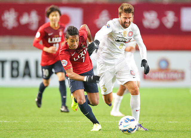 【ＡＣＬ２０１５ GS MD1 鹿島vsＷＳＷ】右サイドを突破し、同点ゴールをお膳立てしたカイオ（7/10）