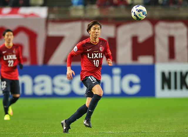 【ＡＣＬ２０１５ GS MD1 鹿島vsＷＳＷ】65分に交代出場でピッチに立った本山（6/10）