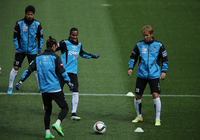 【ＦＸＳＣ２０１５ Ｇ大阪 前日練習】ピッチで練習を始める選手たち（１４／２３）