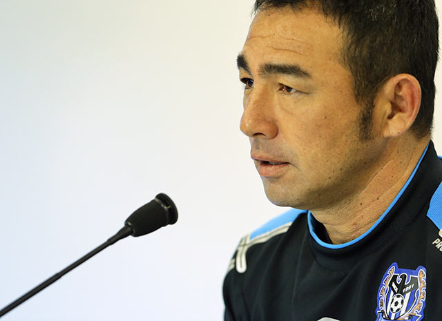 【ＦＸＳＣ２０１５ 公式記者会見】試合への意気込みを語る長谷川健太監督（５／１０）