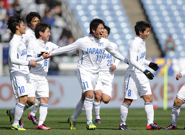 【ＦＸＳＣ２０１５ ネクストジェネレーションマッチ】35分に追加点を挙げた前川（日本高校サッカー選抜）（５／１３）