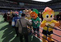 【ＦＸＳＣ２０１５　マスコットの活動】ファン・サポーターをお出迎え（１５／１６）