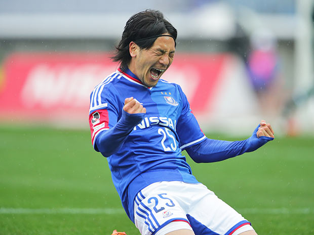 【２０１４シーズン開幕戦プレイバック 横浜ＦＭvs大宮】17分に先制点を奪取した藤本（横浜FM）（８／９）