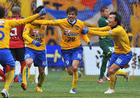 【２０１２シーズン開幕戦プレイバック 仙台vs鹿島】接戦制す決勝点を決めた上本（仙台）（２／９）