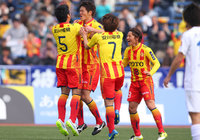 【明治安田Ｊ２ 第2節 北九州vs徳島】先制ゴールを挙げた小松（北九州）（1/3）