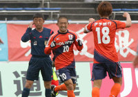 【明治安田Ｊ２ 第2節 愛媛vs福岡】貴重な追加点を決めた河原（愛媛）（3/3）