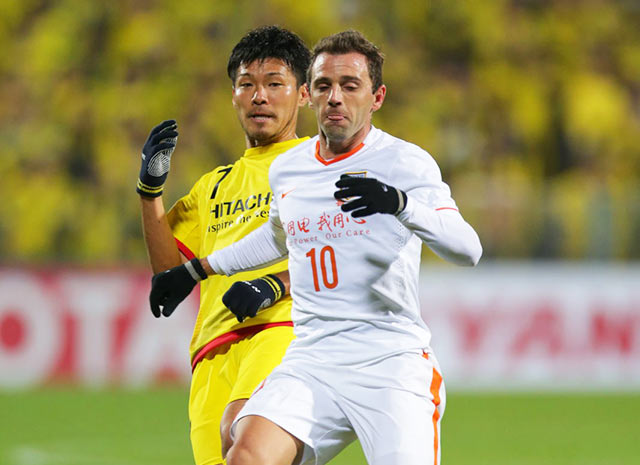 【ＡＣＬ２０１５ GS MD3 柏vs山東魯能】51分に強烈な同点ゴールを決めたワルテル モンティージョ（山東魯能）（6/10）